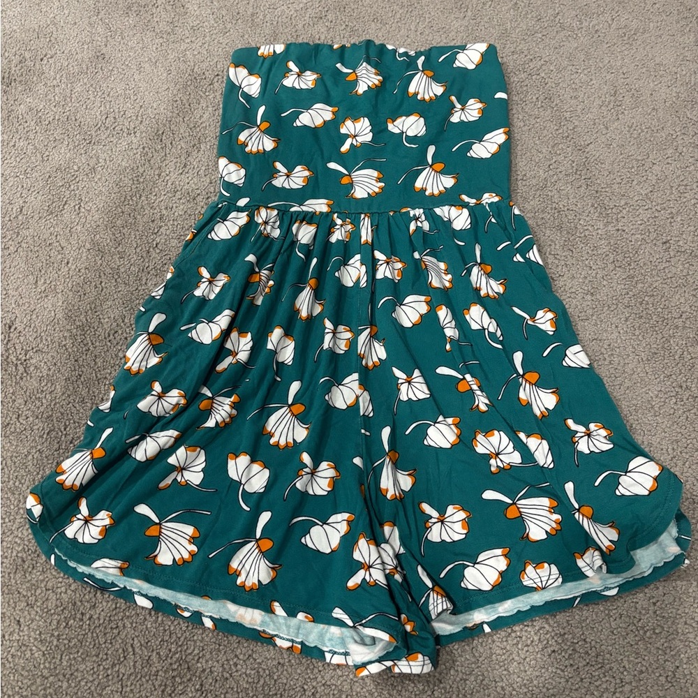 Ava Sky Strapless Romper